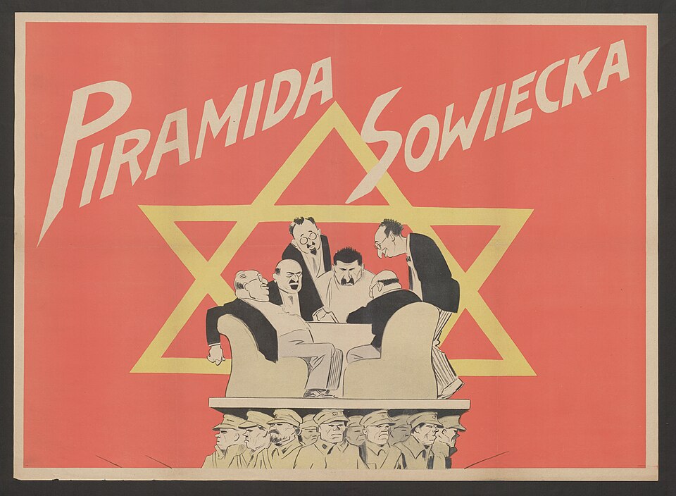 Piramida Sowiecka antisemitic Soviet pyramid poster